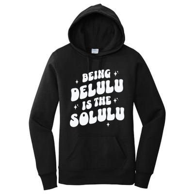 Delulu Is The Solulu Manifestation Women's Pullover Hoodie