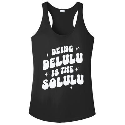 Delulu Is The Solulu Manifestation Ladies PosiCharge Competitor Racerback Tank