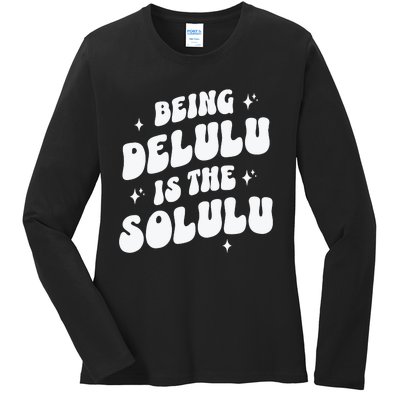 Delulu Is The Solulu Manifestation Ladies Long Sleeve Shirt