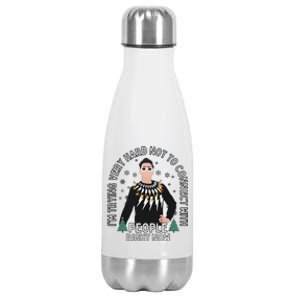 David IM Trying Very Hard Not To Connect With People Right Now Stainless Steel Insulated Water Bottle