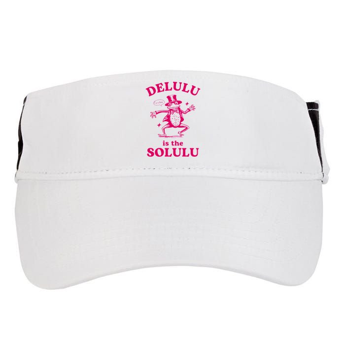 Delulu Is The Solulu Funny Delusional Adult Drive Performance Visor