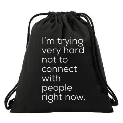 David Is Trying Very Hard Not To Connect With People Now Drawstring Bag