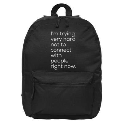 David Is Trying Very Hard Not To Connect With People Now 16 in Basic Backpack