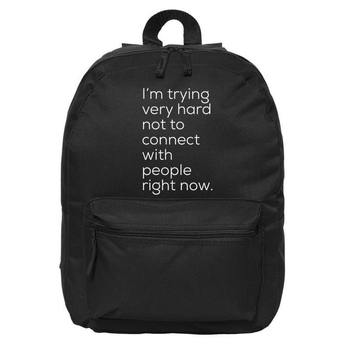 David Is Trying Very Hard Not To Connect With People Now 16 in Basic Backpack