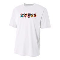 Dachshunds In TutuS Youth Performance Sprint T-Shirt