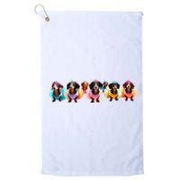 Dachshunds In TutuS Platinum Collection Golf Towel