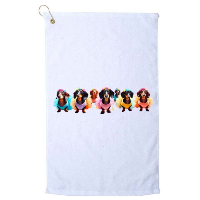 Dachshunds In TutuS Platinum Collection Golf Towel