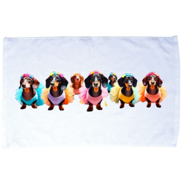 Dachshunds In TutuS Microfiber Hand Towel