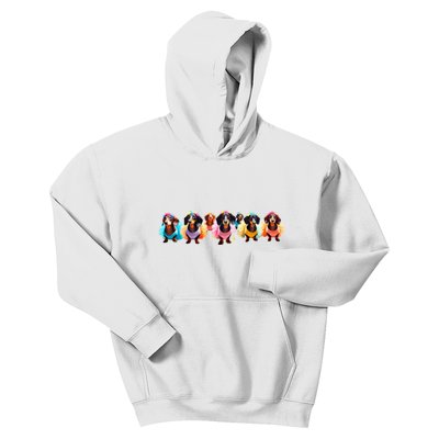 Dachshunds In TutuS Kids Hoodie