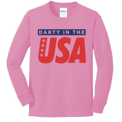 Darty In The Usa Independence Day American Kids Long Sleeve Shirt