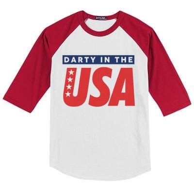 Darty In The Usa Independence Day American Kids Colorblock Raglan Jersey