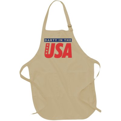 Darty In The Usa Independence Day American Full-Length Apron With Pockets