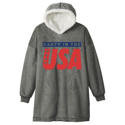 Darty In The Usa Independence Day American Hooded Wearable Blanket