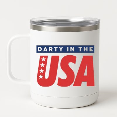 Darty In The Usa Independence Day American 12 oz Stainless Steel Tumbler Cup