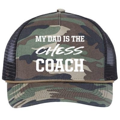 Dad Is The Chess Coach Appreciation Chess Player Thank You Great Gift Retro Rope Trucker Hat Cap