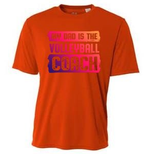 Dad Is The Volleyball Coach Fathers Day Volleyball Player Gift Cooling Performance Crew T-Shirt