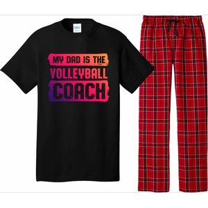 Dad Is The Volleyball Coach Fathers Day Volleyball Player Gift Pajama Set