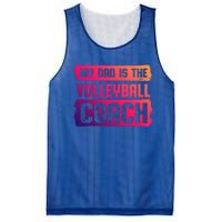 Dad Is The Volleyball Coach Fathers Day Volleyball Player Gift Mesh Reversible Basketball Jersey Tank