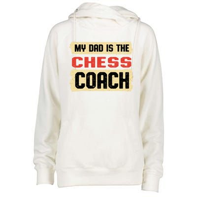 Dad Is The Chess Coach Fathers Day Chess Player Parents Cool Gift Womens Funnel Neck Pullover Hood