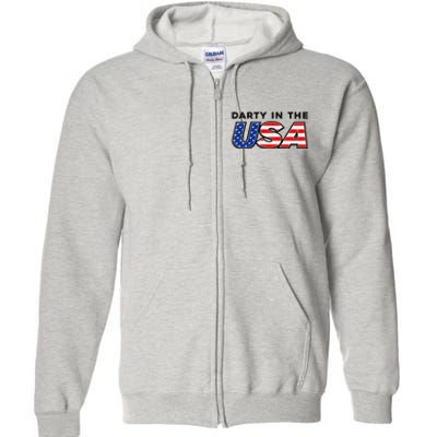 Darty In The Usa 4th Of July Fun Full Zip Hoodie