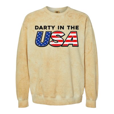 Darty In The Usa 4th Of July Fun Colorblast Crewneck Sweatshirt