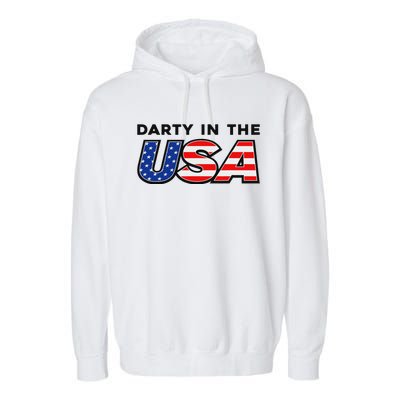 Darty In The Usa 4th Of July Fun Garment-Dyed Fleece Hoodie