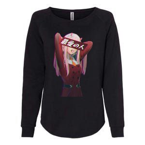 Darling In The Franxx (Glitch) Sad Japanese Anime Aesthetic Womens California Wash Sweatshirt