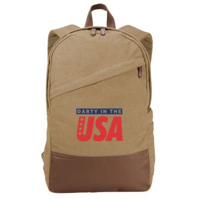 Darty In The Usa Independence Day Cotton Canvas Backpack