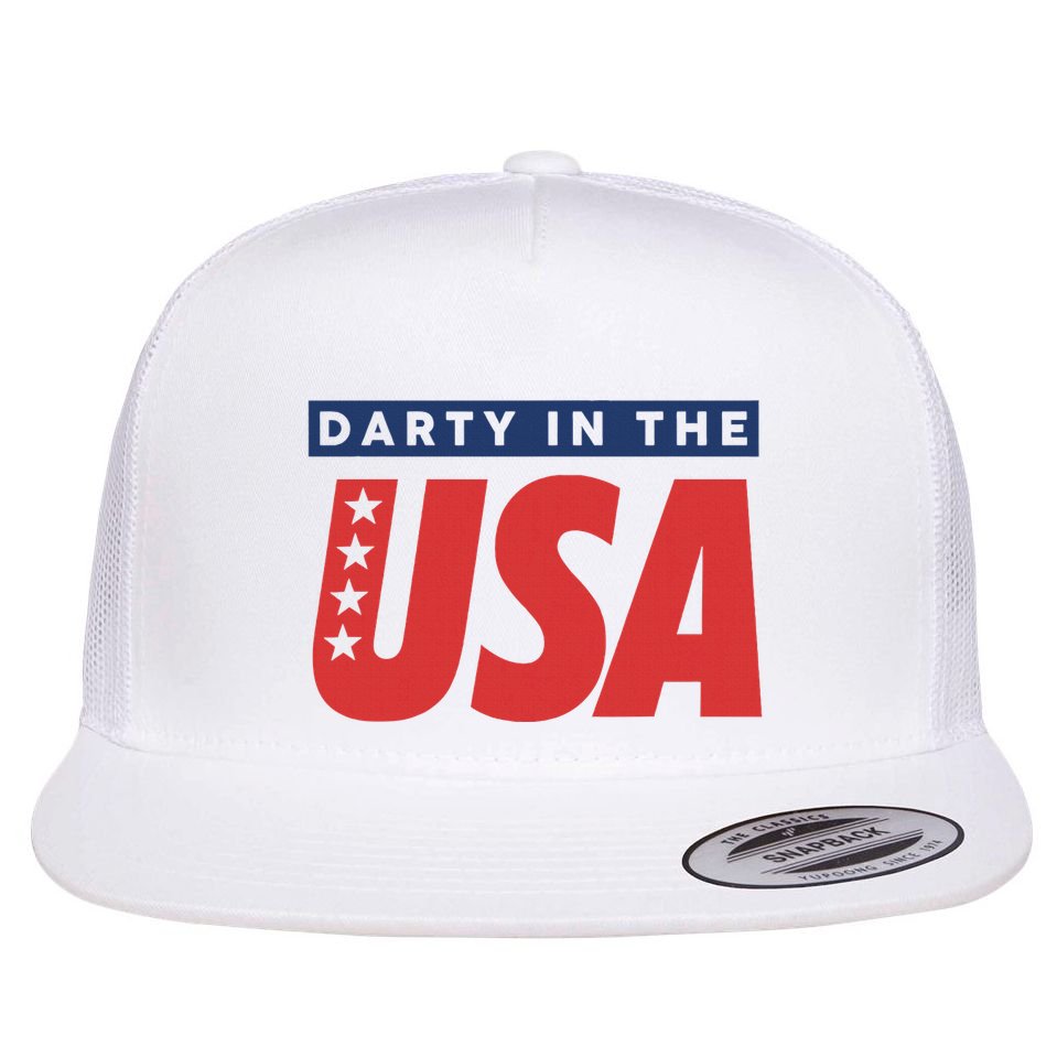 Darty In The Usa Independence Day Flat Bill Trucker Hat