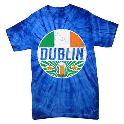 Dublin Ireland Travel Vacation Irish Flag Beer Pub Ing Meaningful Gift Tie-Dye T-Shirt