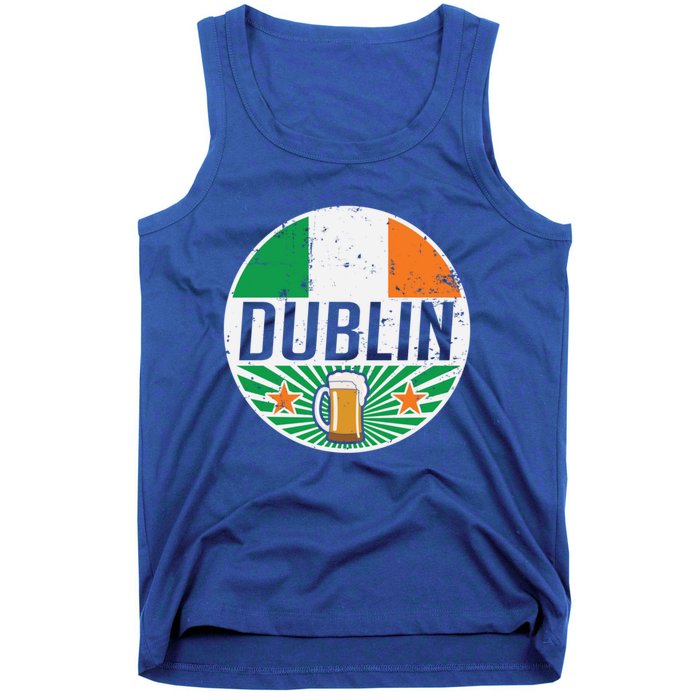 Dublin Ireland Travel Vacation Irish Flag Beer Pub Ing Meaningful Gift Tank Top