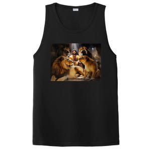 Daniel In The Lions Den Jesus And Lion Christian Bible PosiCharge Competitor Tank