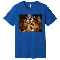 Daniel In The Lions Den Jesus And Lion Christian Bible Premium T-Shirt