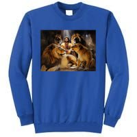 Daniel In The Lions Den Jesus And Lion Christian Bible Tall Sweatshirt