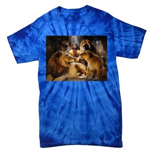 Daniel In The Lions Den Jesus And Lion Christian Bible Tie-Dye T-Shirt