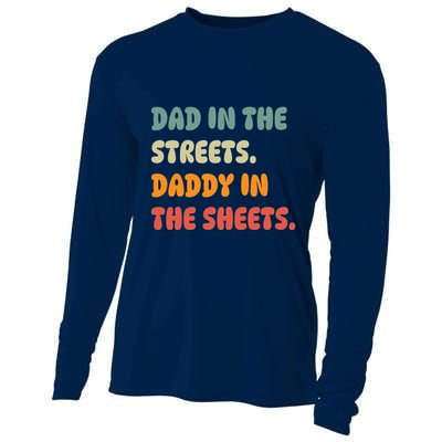 Dad In The Streets Daddy In The Sheets Funny Cooling Performance Long Sleeve Crew