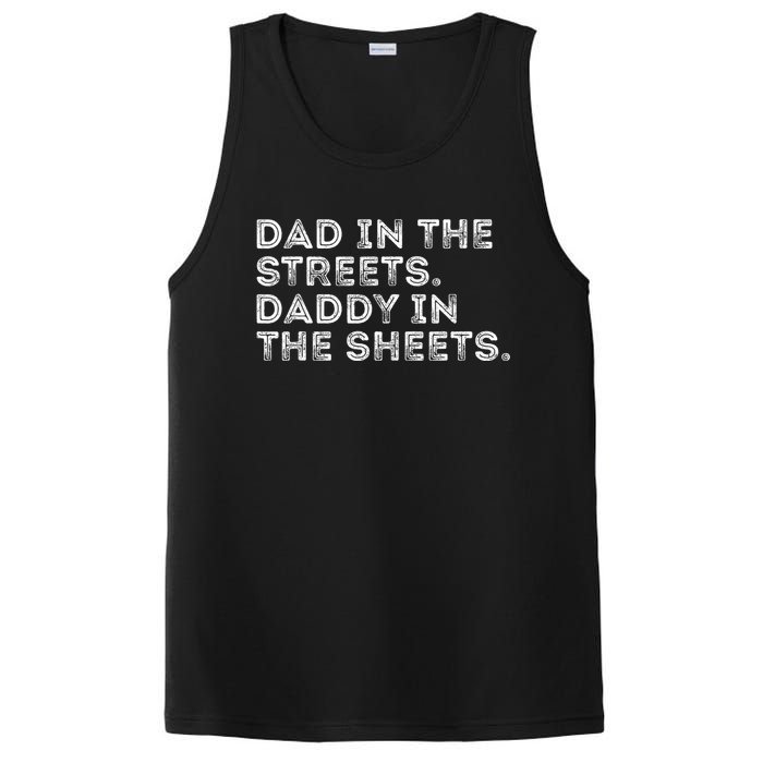 Dad In The Streets Daddy In The Sheets Vintage Funny PosiCharge Competitor Tank