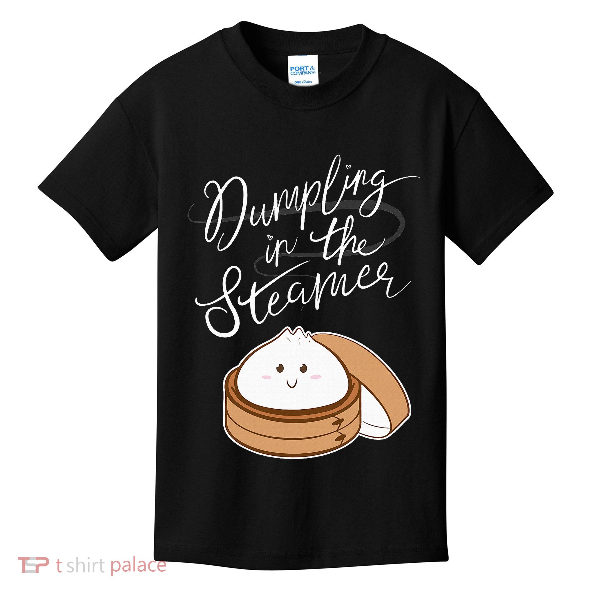 Dumpling In The Steamer Funny Cute Pregnancy Announcement Kids T-Shirt