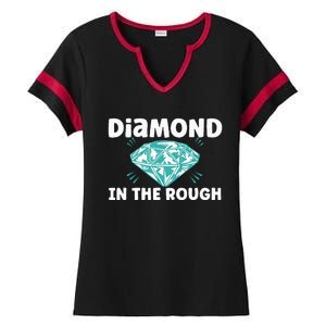 Diamond In The Rough Crystal Diamond Geologist Ladies Halftime Notch Neck Tee