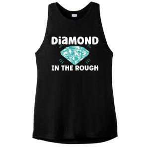 Diamond In The Rough Crystal Diamond Geologist Ladies PosiCharge Tri-Blend Wicking Tank