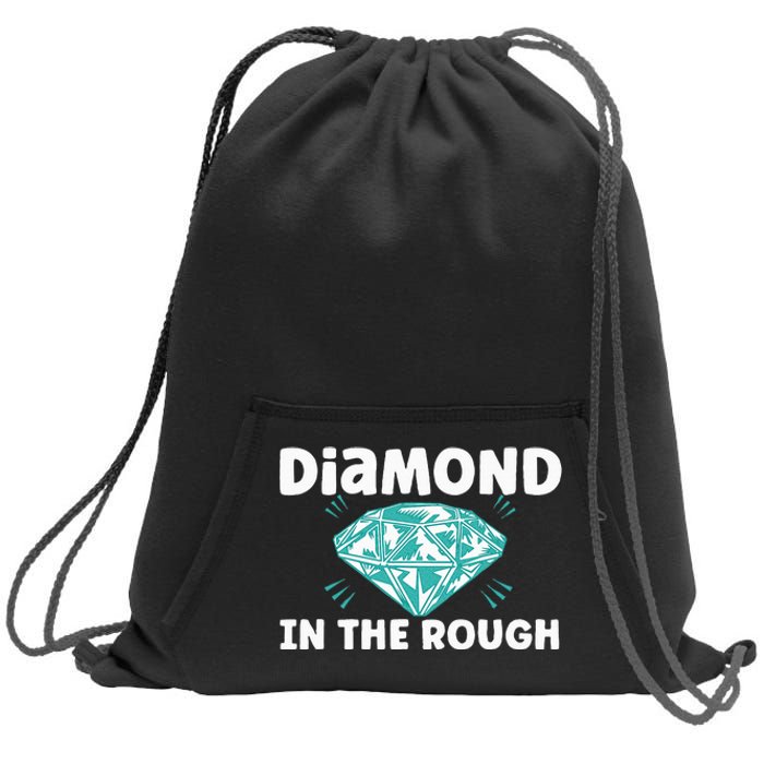 Diamond In The Rough Crystal Diamond Geologist Sweatshirt Cinch Pack Bag