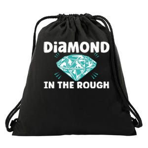 Diamond In The Rough Crystal Diamond Geologist Drawstring Bag