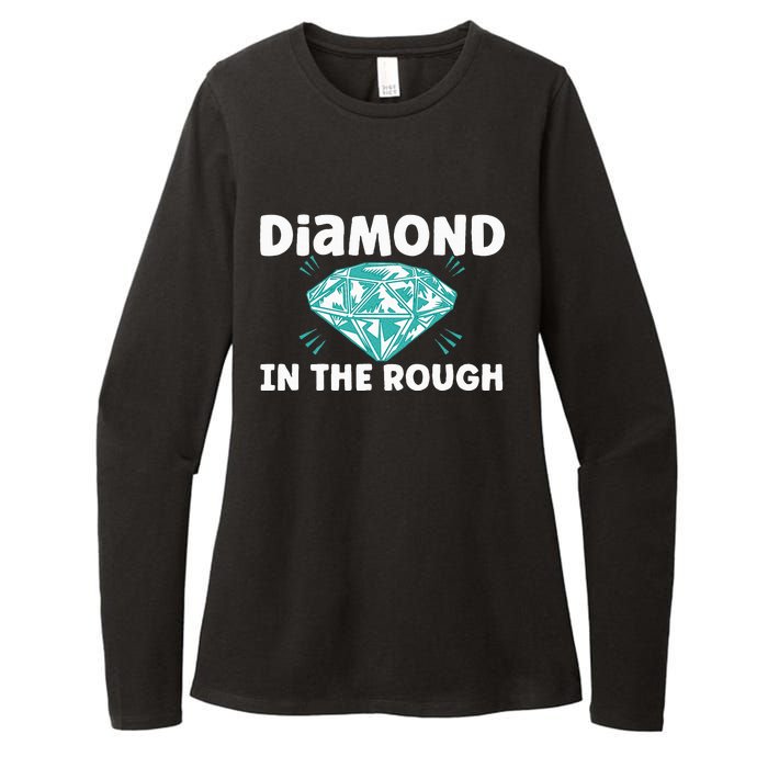 Diamond In The Rough Crystal Diamond Geologist Womens CVC Long Sleeve Shirt