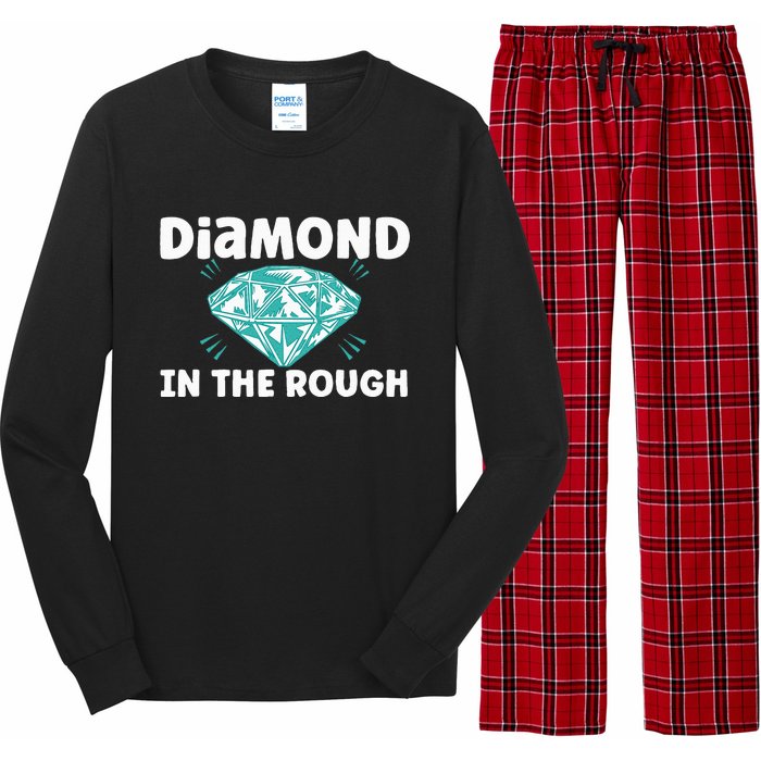 Diamond In The Rough Crystal Diamond Geologist Long Sleeve Pajama Set