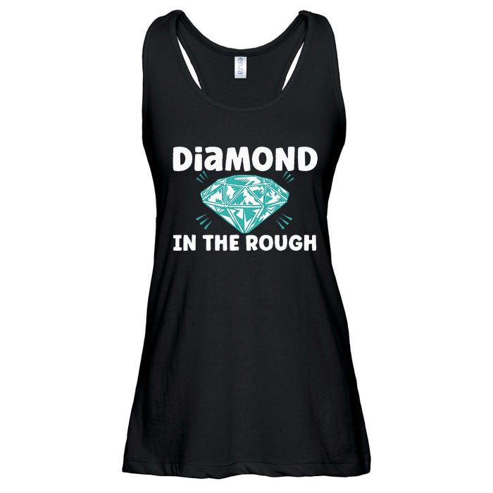 Diamond In The Rough Crystal Diamond Geologist Ladies Essential Flowy Tank