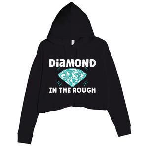 Diamond In The Rough Crystal Diamond Geologist Crop Fleece Hoodie