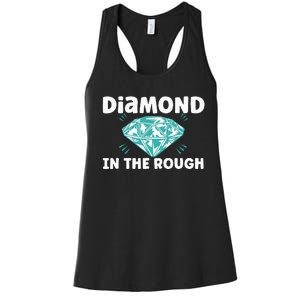 Diamond In The Rough Crystal Diamond Geologist Women's Racerback Tank