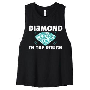 Diamond In The Rough Crystal Diamond Geologist Women's Racerback Cropped Tank