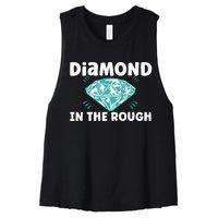 Diamond In The Rough Crystal Diamond Geologist Women's Racerback Cropped Tank