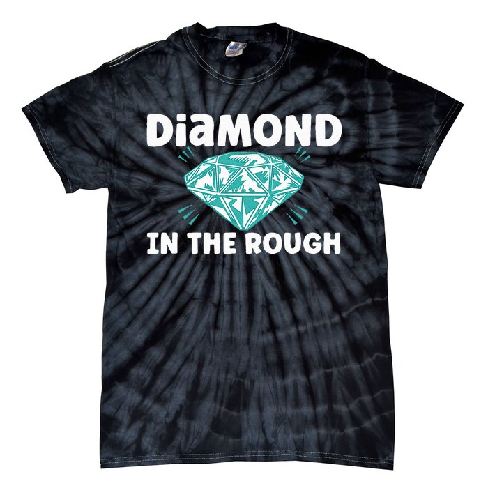 Diamond In The Rough Crystal Diamond Geologist Tie-Dye T-Shirt